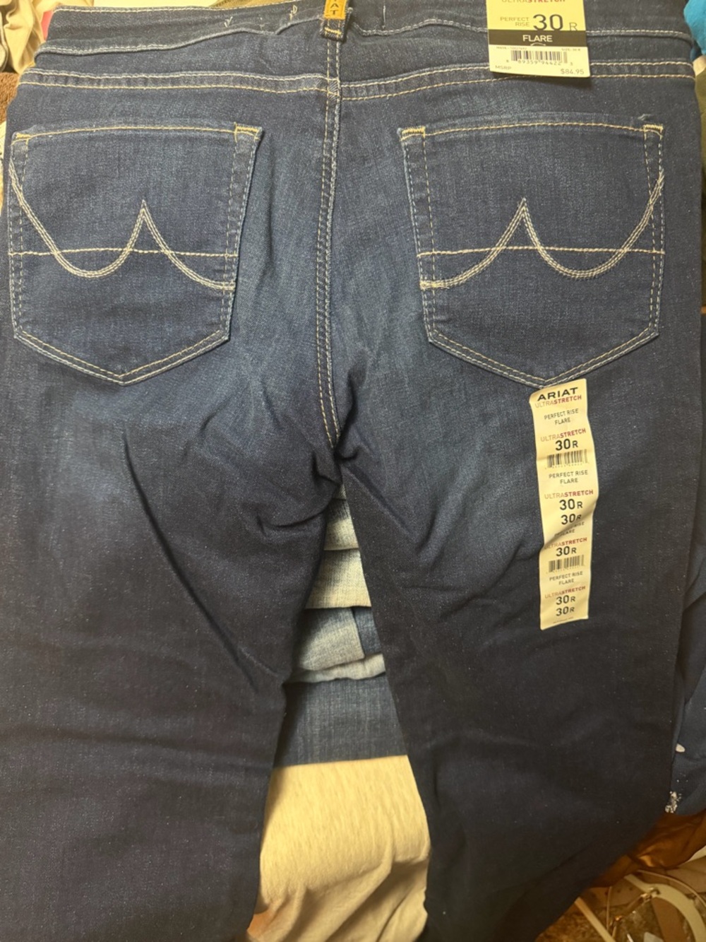 Ariat Women's Dark Blue Denim Jeans - Flare